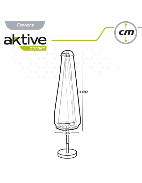 Housse de parasol de jardin max. Ø360 cm crème