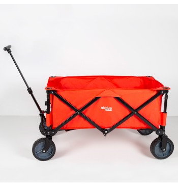 Chariot de plage rouge pliable 2