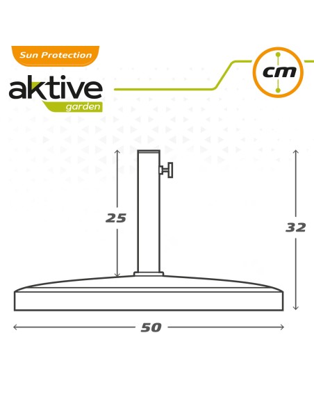 Support de parasol semi-circulaire en résine Ø38 - 48 mm