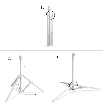 Pie 3 patas plegable para sombrilla - 79x69x57 cm 2