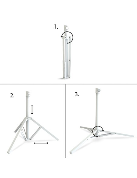Pie 3 patas plegable para sombrilla - 79x69x57 cm