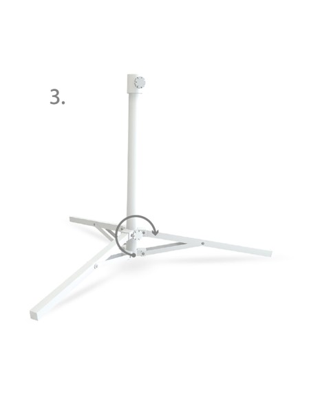 Pie 3 patas plegable para sombrilla - 79x69x57 cm