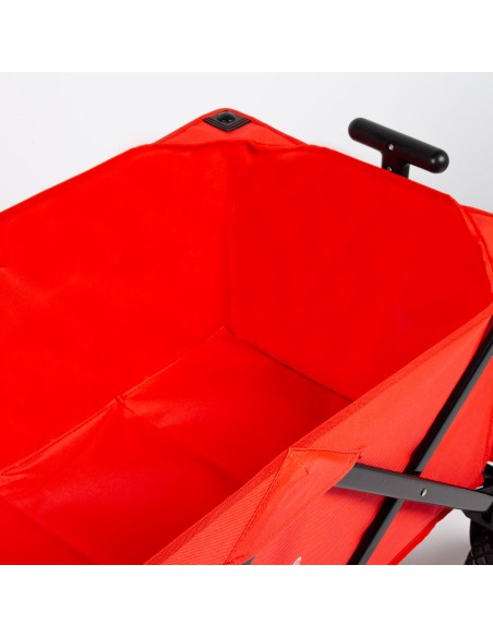 Chariot de plage rouge pliable