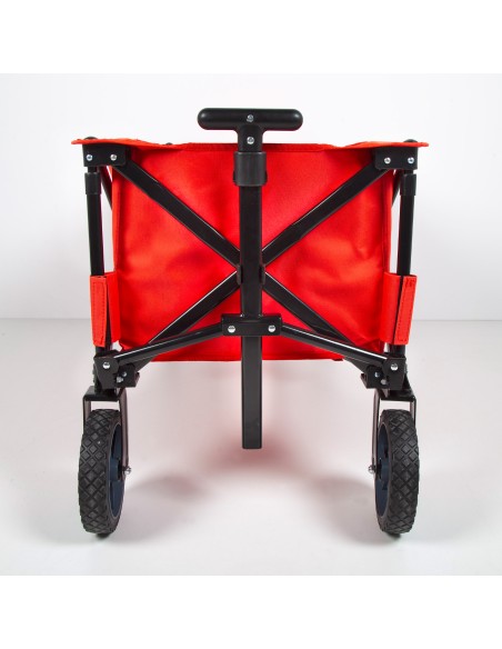 Chariot de plage rouge pliable