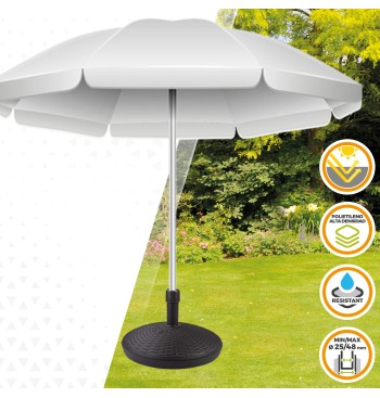 Pied de parasol circulaire anthracite 25-48 mm 2