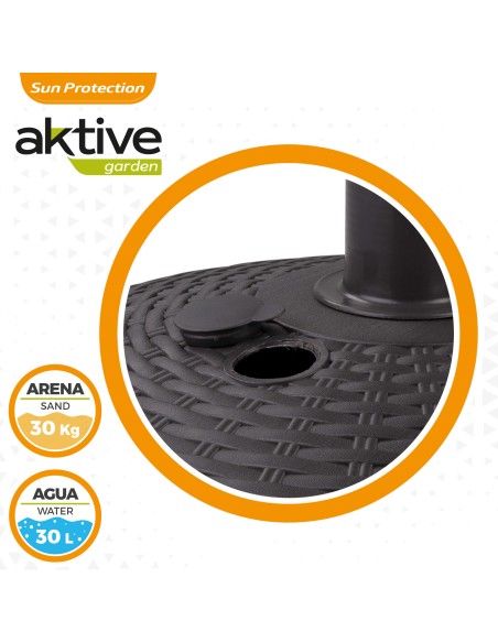 Pied de parasol circulaire anthracite 25-48 mm