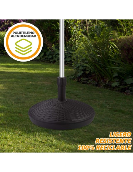 Pied de parasol circulaire anthracite 25-48 mm
