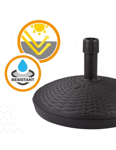 Pied de parasol circulaire anthracite 25-48 mm