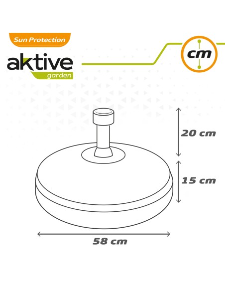 Pied de parasol circulaire anthracite 25-48 mm