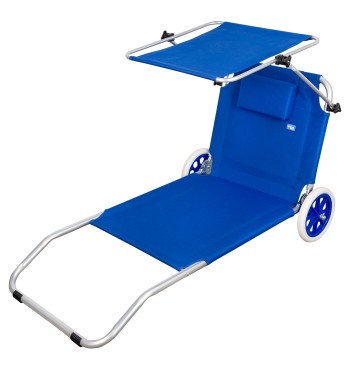 Tumbona carrito de playa plegable 2 en 1