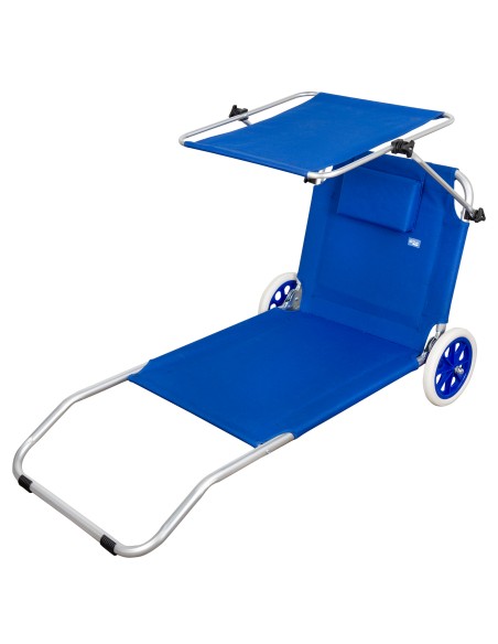 Tumbona carrito de playa plegable 2 en 1