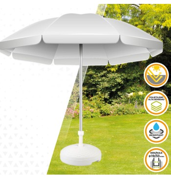 Pied de parasol circulaire blanc 19-33 mm 2