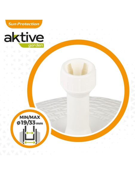 Pied de parasol circulaire blanc 19-33 mm