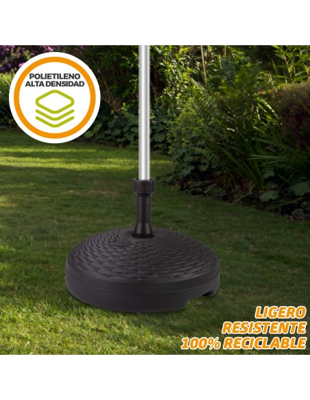 Pied de parasol circulaire anthracite 19-33 mm