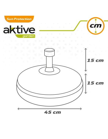 Pied de parasol circulaire anthracite 19-33 mm
