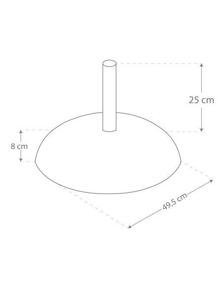 Support de parasol rond en ciment Ø35/48 mm