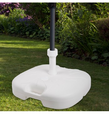 Base carrée pour parasol 20/32 mm blanc 2