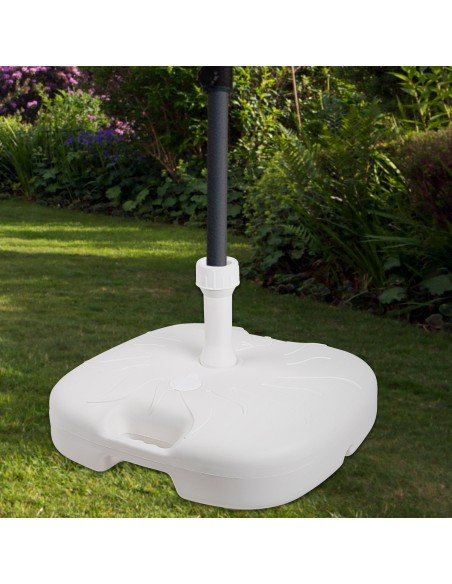 Base carrée pour parasol 20/32 mm blanc
