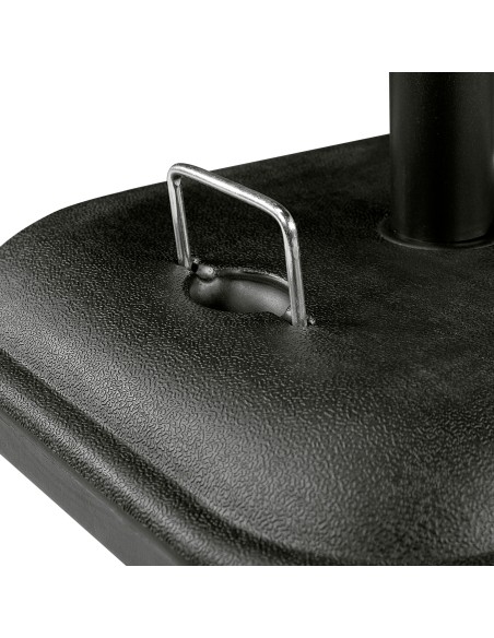Base carrée pour parasol Ø38/48 mm coloris noir