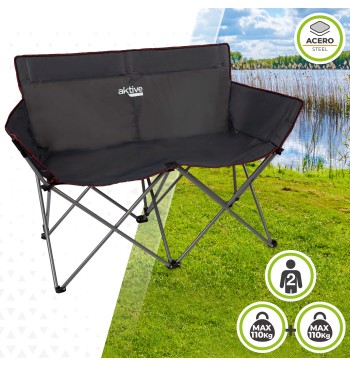 Chaise de camping pliante double 2
