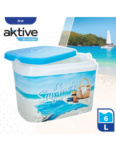 Glacière de plage 6 litres 29x19x20,5 cm