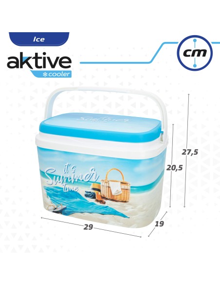 Glacière de plage 6 litres 29x19x20,5 cm