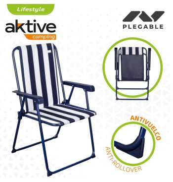 Chaise pliante fixe Sailor Stripes 2