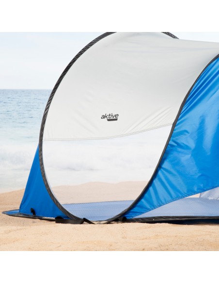 Tente de plage coupe-vent et Pop Up pour 2 personnes UV50 avec sol