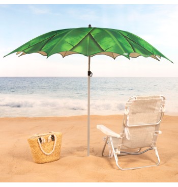 Parapluie de plage 8 tiges 200 cm feuilles 2