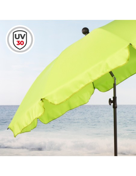 Parasol de plage 8 tiges 200 cm vert