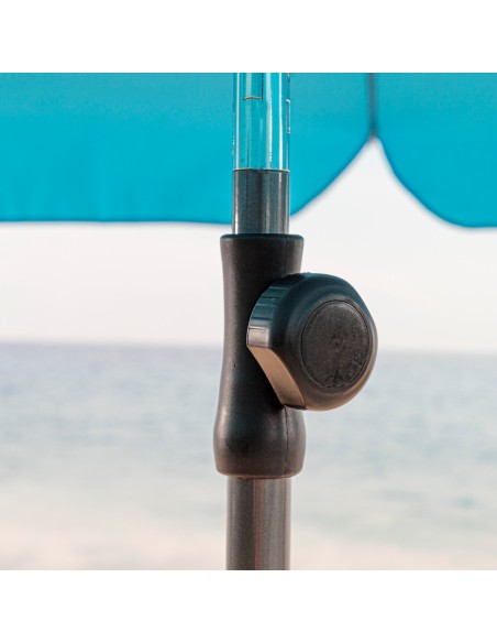 Parapluie de plage 8 tiges 200 cm bleu