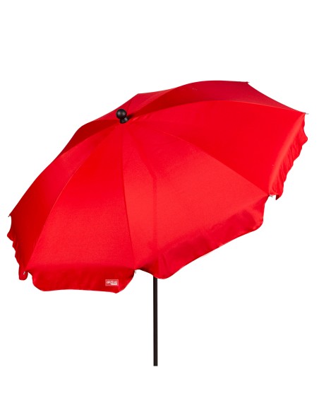 Parasol de plage 8 mâts 200 cm rouge