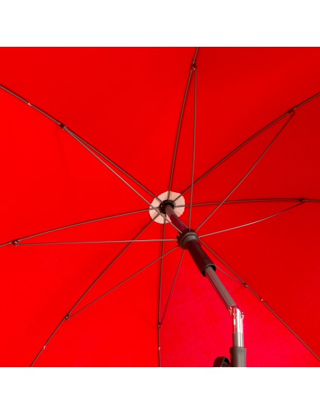 Parasol de plage 8 mâts 200 cm rouge