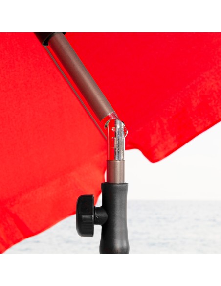 Parasol de plage 8 mâts 200 cm rouge