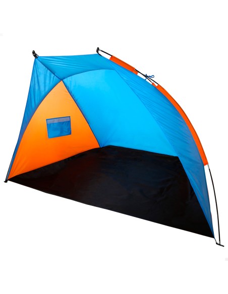 Tente brise-vent bleue et orange 200x125x120 cm