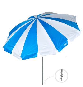 Parapluie de plage 8 tiges 200 cm multicolore avec...