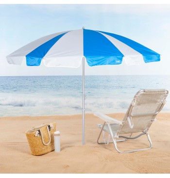 Parapluie de plage 8 tiges 200 cm multicolore avec... 2