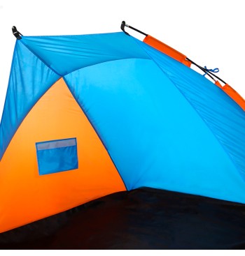 Tente brise-vent bleue et orange 200x125x120 cm 2