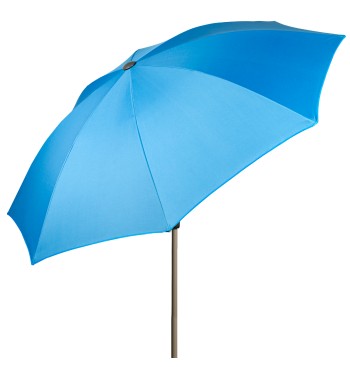 Parasol de plage 8 tiges 220 cm bleu avec cintre