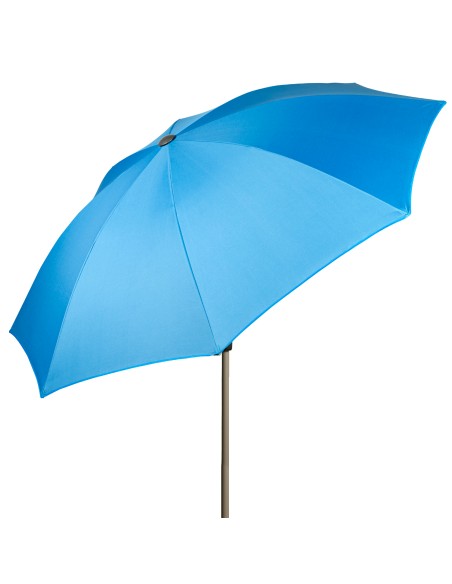 Parasol de plage 8 tiges 220 cm bleu avec cintre