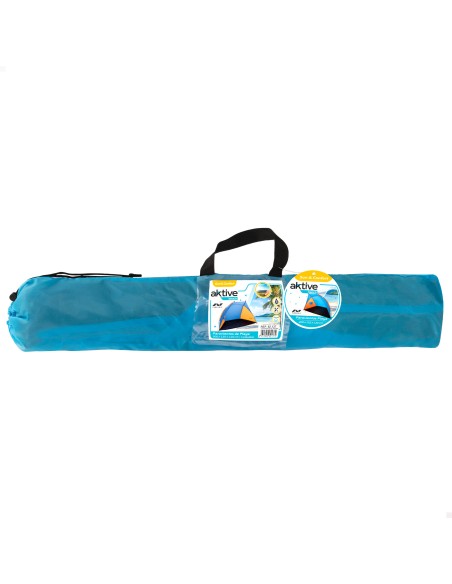 Tente brise-vent bleue et orange 200x125x120 cm