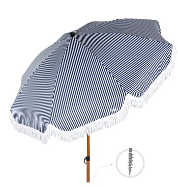 Parasol de plage 8 tiges 200 cm Parasol de plage avec...