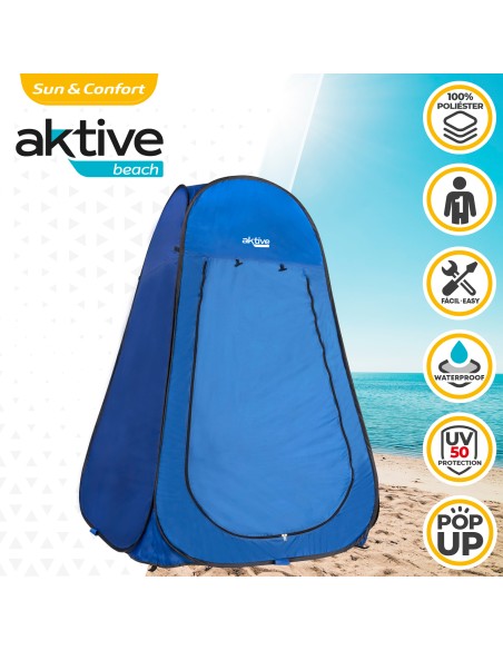 Tente de douche à langer pour camping sans sol 120x120x190 cm