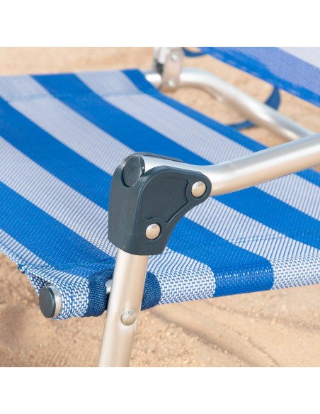 Mini chaise de plage basse (1 kg) 45x45x50 cm rayures marinières