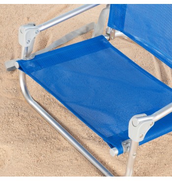 Mini chaise de plage basse (1 kg) 45x45x50 cm bleu 2
