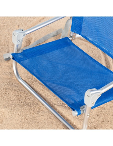 Mini chaise de plage basse (1 kg) 45x45x50 cm bleu