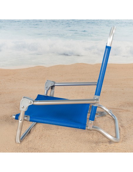 Mini chaise de plage basse (1 kg) 45x45x50 cm bleu