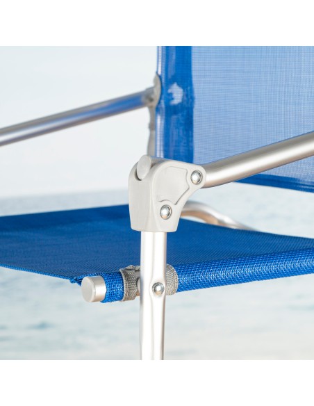 Mini chaise de plage basse (1 kg) 45x45x50 cm bleu