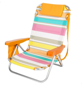 Chaise de plage basse pliante et inclinable 4 positions...