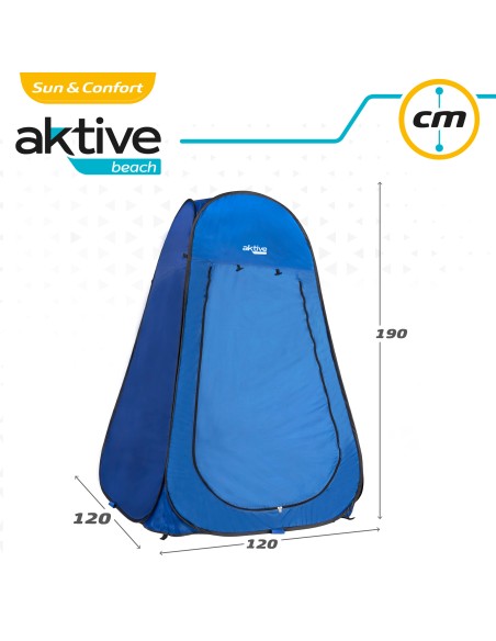 Tente de douche à langer pour camping sans sol 120x120x190 cm